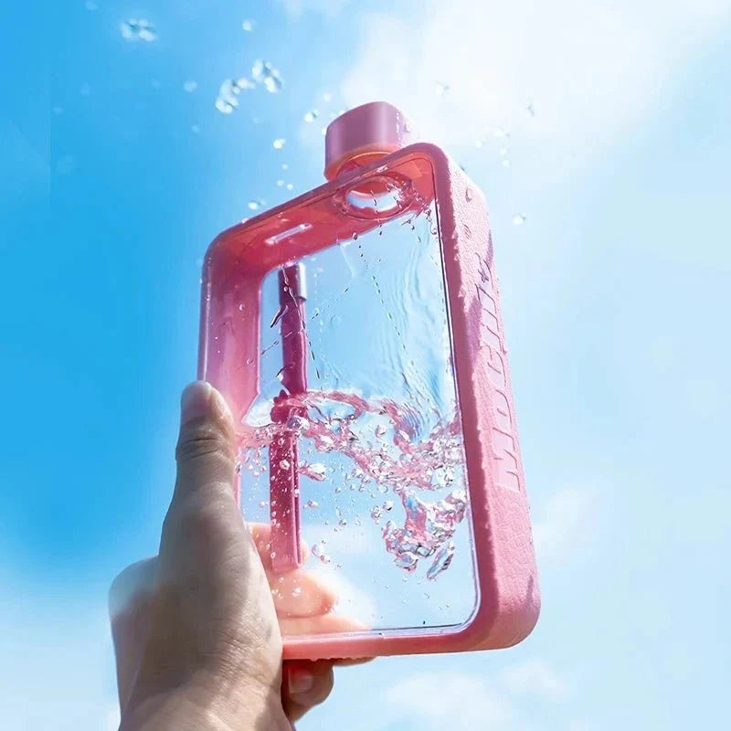 Brehn | Flache transparente Wasserflasche
