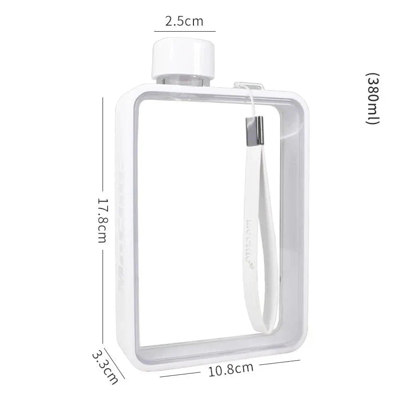 Brehn | Flache transparente Wasserflasche