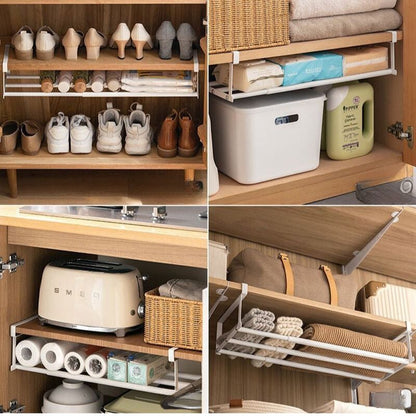 FlexFit Regalverlängerung – Verstellbarer Schuhschrank-Organizer – Platzsparende Aufbewahrungslösung – Werkzeuglose Montage – Passend für 40–65 cm