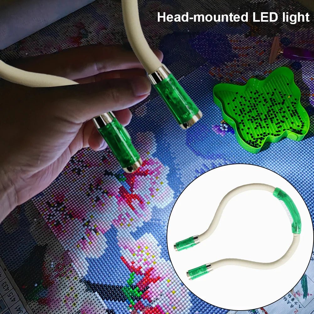 FlexiGlow – Flexible LED-Nackenlampe zum Stricken, Basteln und Lesen