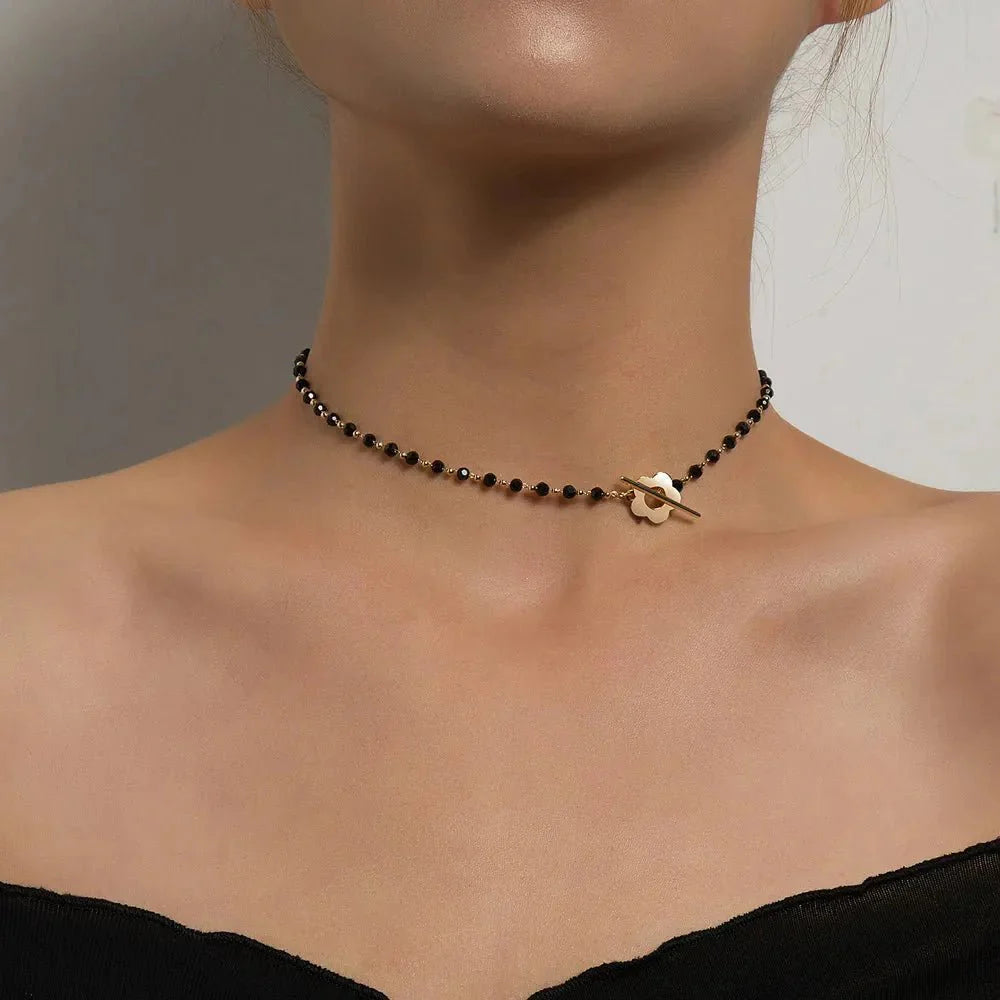 Brehn | Florale Choker Blumenschließe Halskette