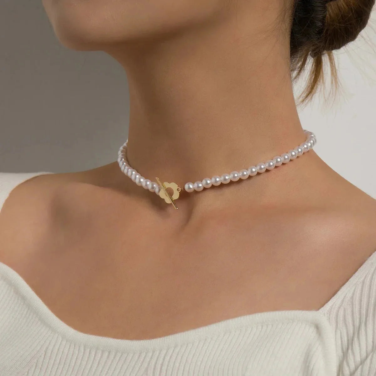 Brehn | Florale Choker Blumenschließe Halskette