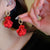 Brehn | Florale Rosenblatt Ohrringe