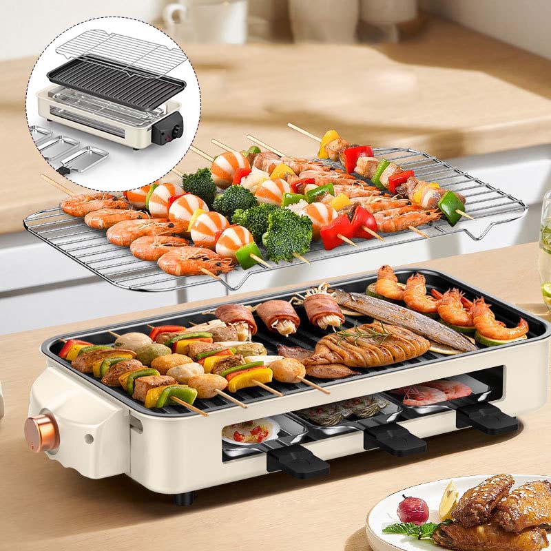 Brehn | Indoor rauchfreier Grill, Antihaft-Kochplatte abnehmbar