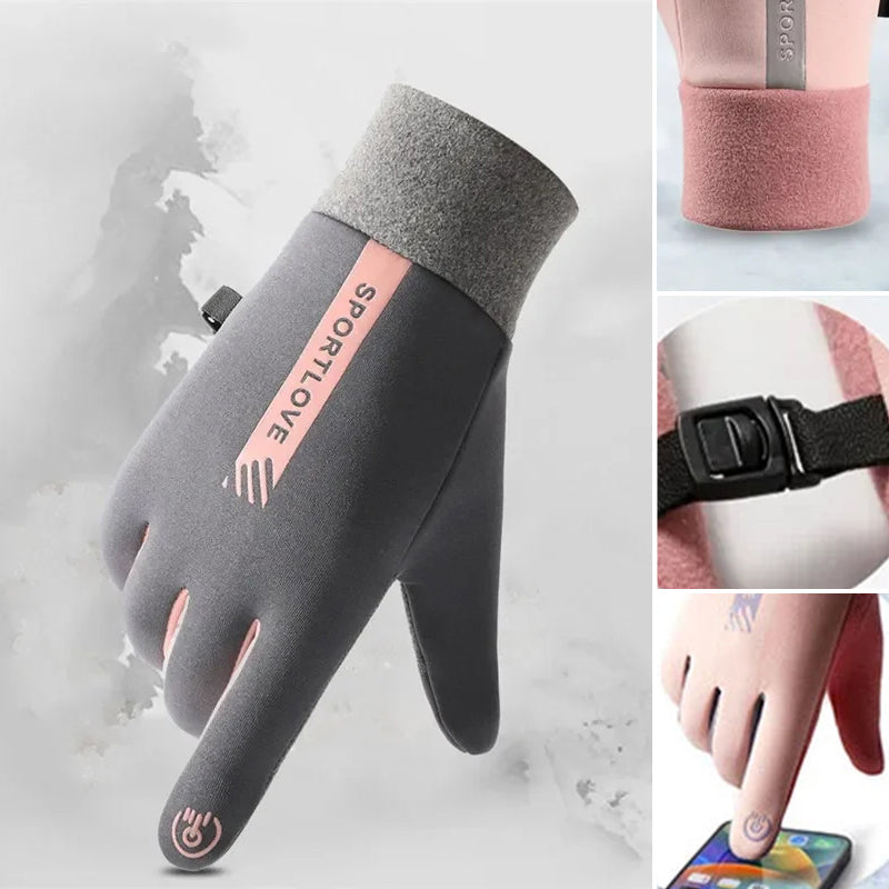 Wasserdichter, rutschfester und kältebeständiger Finger-Touchscreen-Handschuh