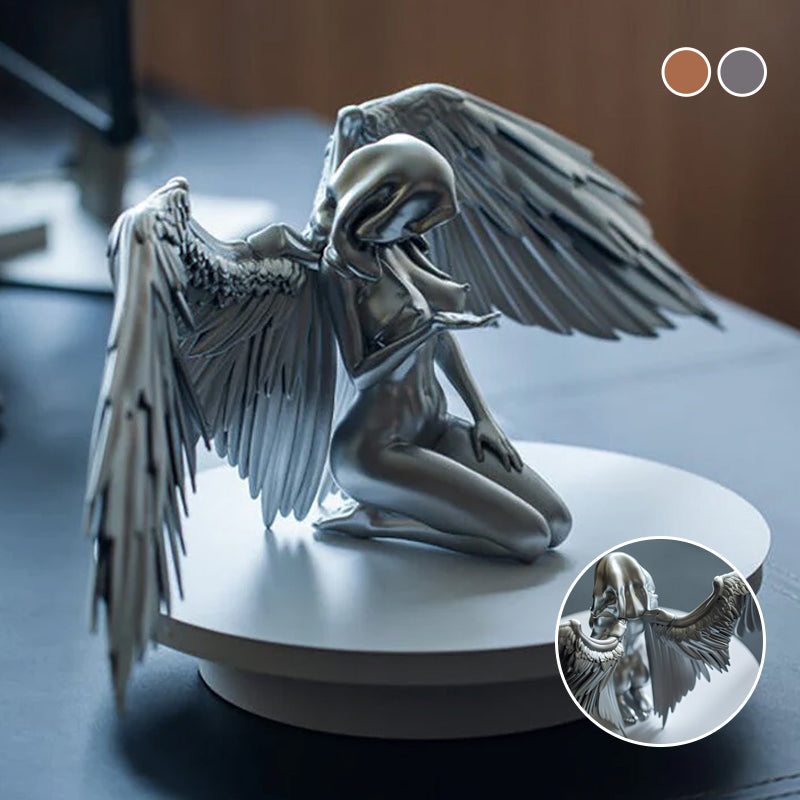 Brehn | Art Angel Weiblich Frau Flügel Knien Umhang Hut