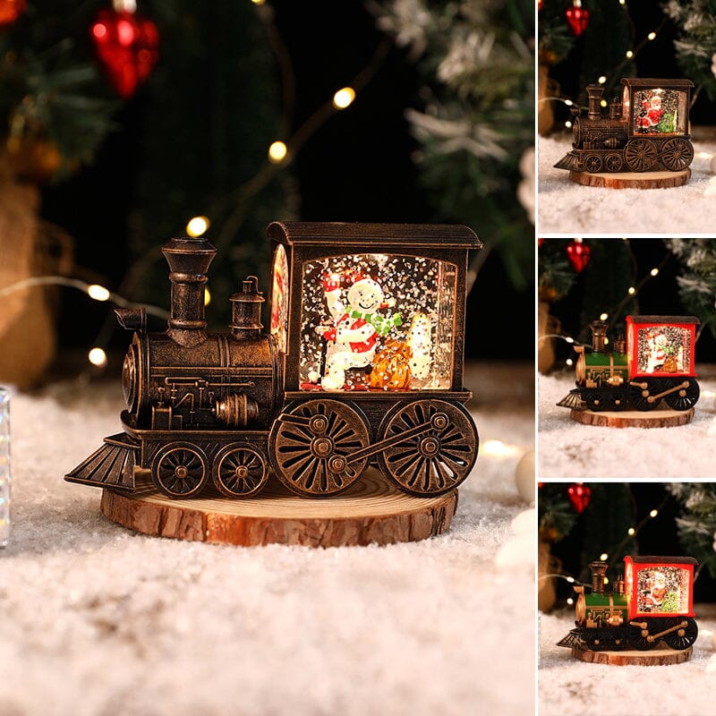 Weihnachtskristall schwebender Schneezug Licht | Brehn