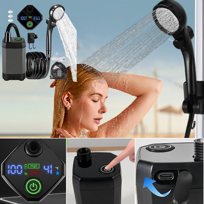 Brehn | Tragbare wiederaufladbare Outdoor Camping Duschpumpe