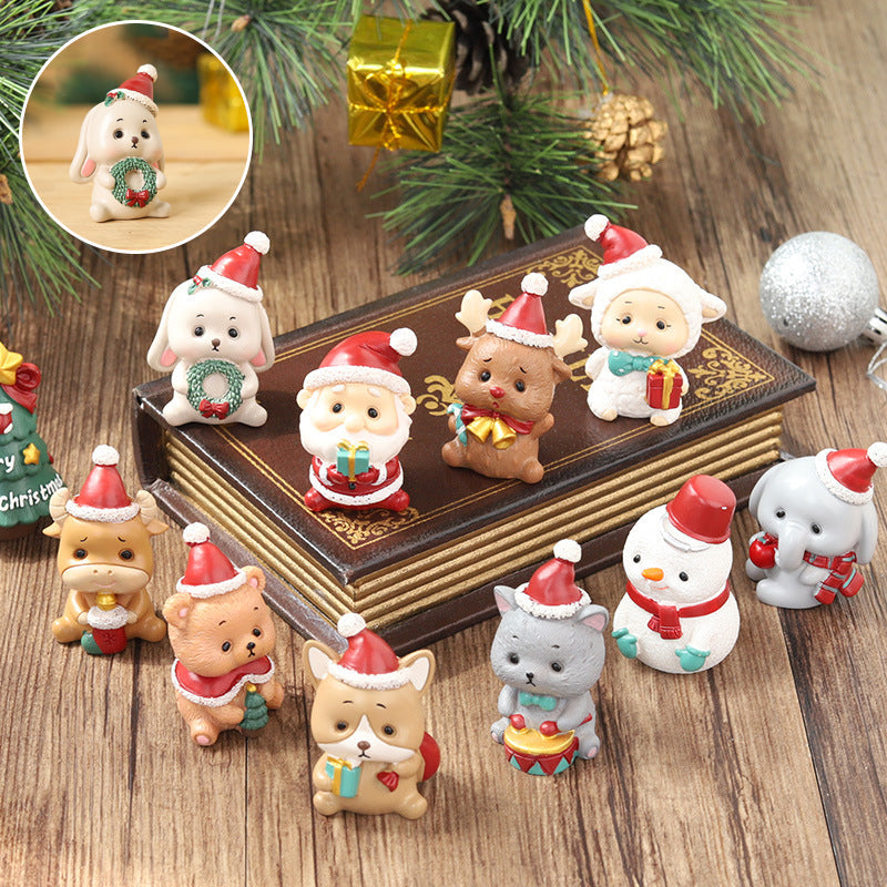 Brehn | Handgefertigte Tier-Weihnachtsmann-Ornamente