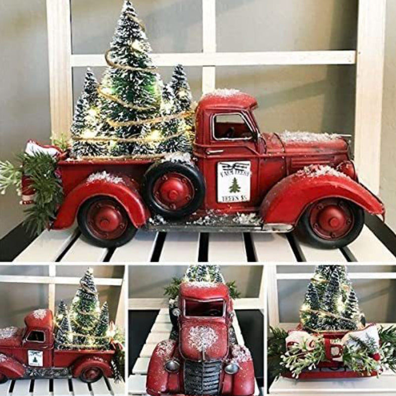 Brehn | Rote Bauerntrucks Weihnachtsdekorationen