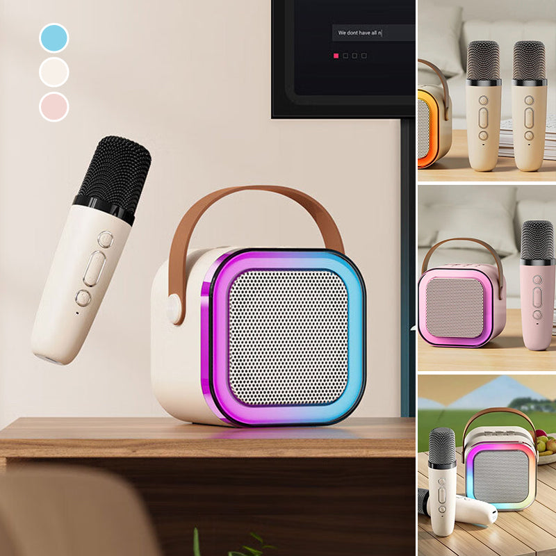Brehn | Mini-Karaoke-Maschine für Kinder mit drahtlosen Mikrofonen