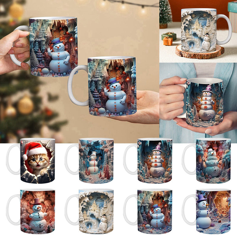 Brehn | 3D Weihnachts-Schneemann Becher