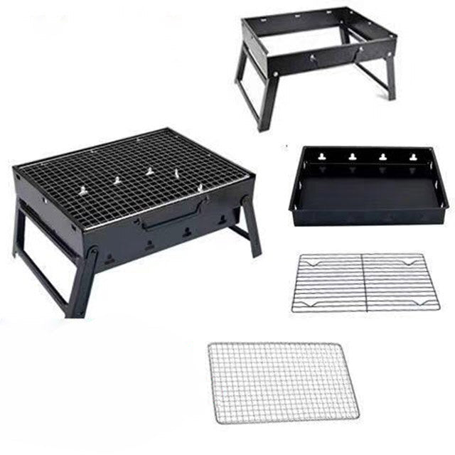 Faltbarer Holzkohlegrill Tragbarer Außen-Grill für BBQ Picknick | Brehn