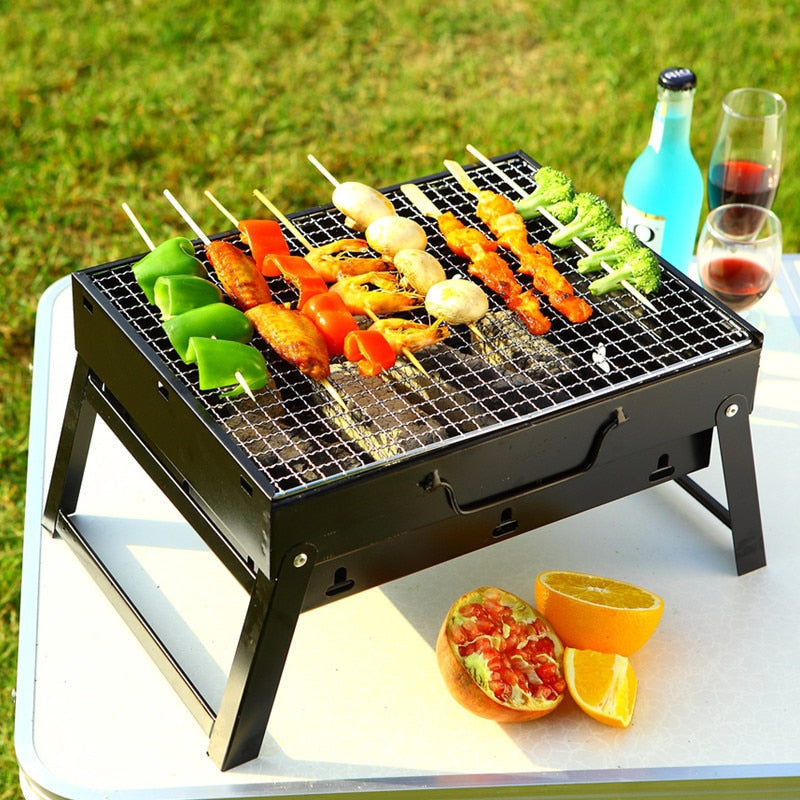 Faltbarer Holzkohlegrill Tragbarer Außen-Grill für BBQ Picknick | Brehn
