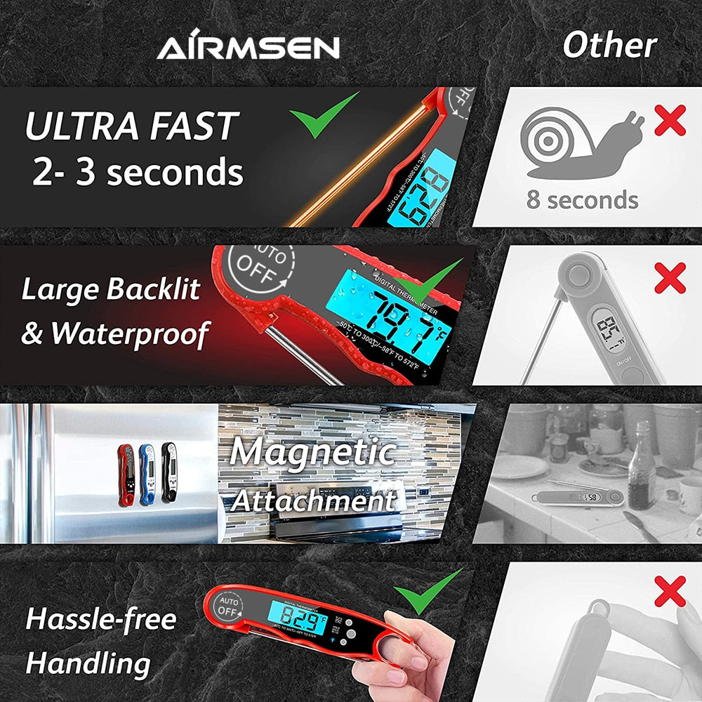 Lebensmittelthermometer Digitales Küchenthermometer Fleisch Kochen Elektronisch | Brehn