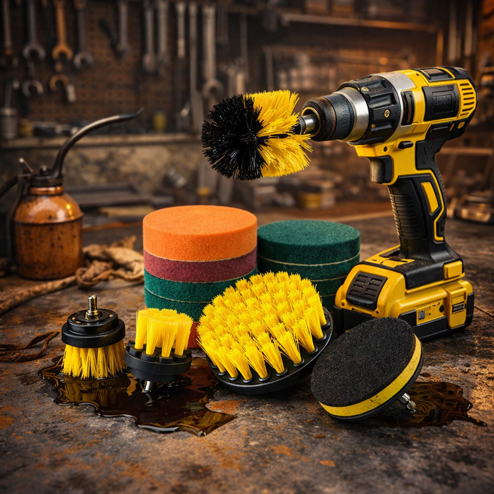 12-in-1-Reinigungsbürsten-Set für Bohrmaschine | Brehn