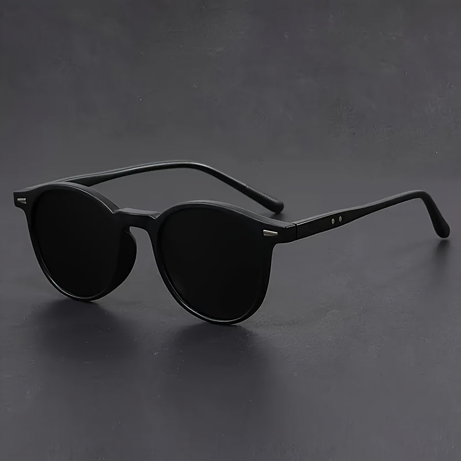 Brehn | Herren-Sonnenbrille „RetroView“ – Runde Brille in Schildpattoptik mit leichtem Rahmen