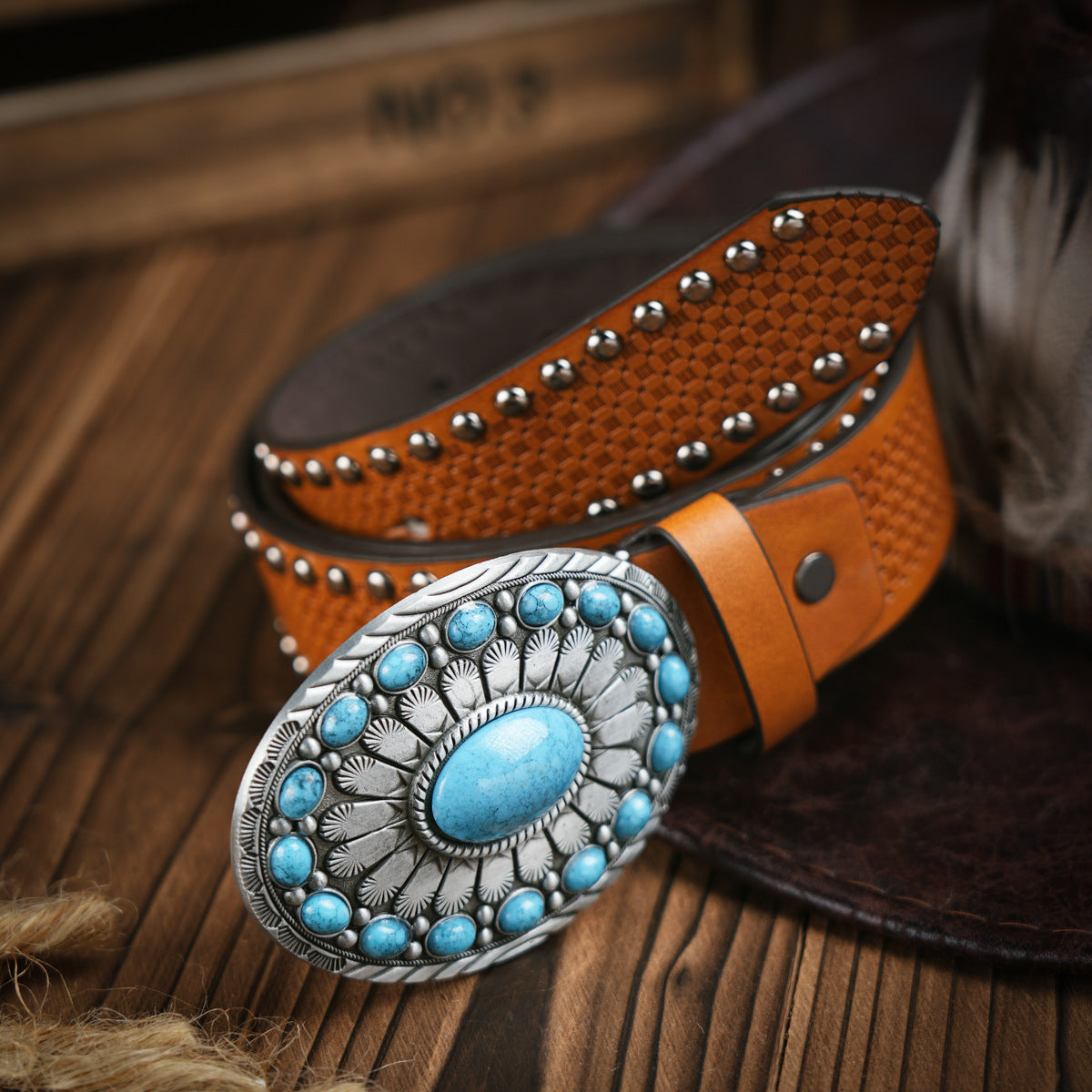 Brehn | Herren-Gürtel im Western-Stil – Veganes Leder mit robuster Metallschnalle