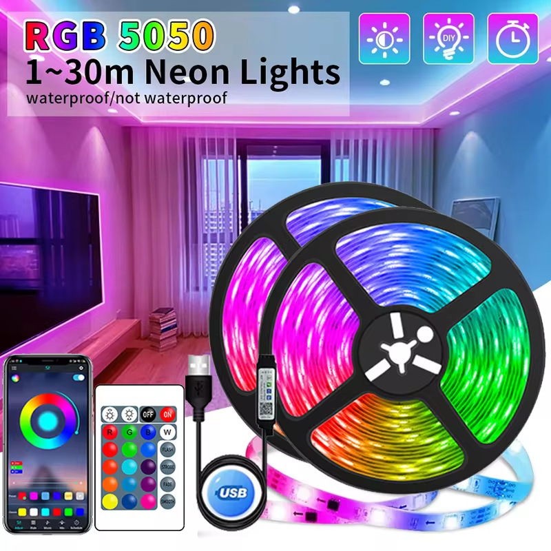 USB LED STRIPE MIT FARBWECHSEL - RGB LICHT FÜR RAUMDEKORATION & TV-HINTERGRUNDBELEUCHTUNG | Brehn