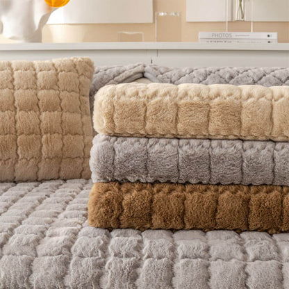 Biscuit Plush Soft Rutschfeste Couchabdeckung mit Antirutschdesign | Brehn