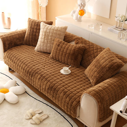 Biscuit Plush Soft Rutschfeste Couchabdeckung mit Antirutschdesign | Brehn