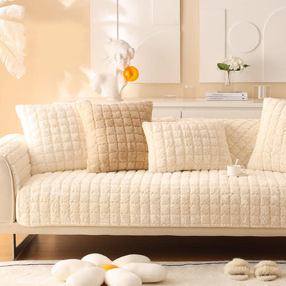 Biscuit Plush Soft Rutschfeste Couchabdeckung mit Antirutschdesign | Brehn