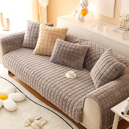Biscuit Plush Soft Rutschfeste Couchabdeckung mit Antirutschdesign | Brehn