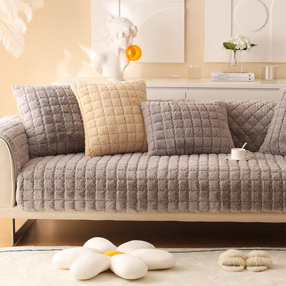 Biscuit Plush Soft Rutschfeste Couchabdeckung mit Antirutschdesign | Brehn
