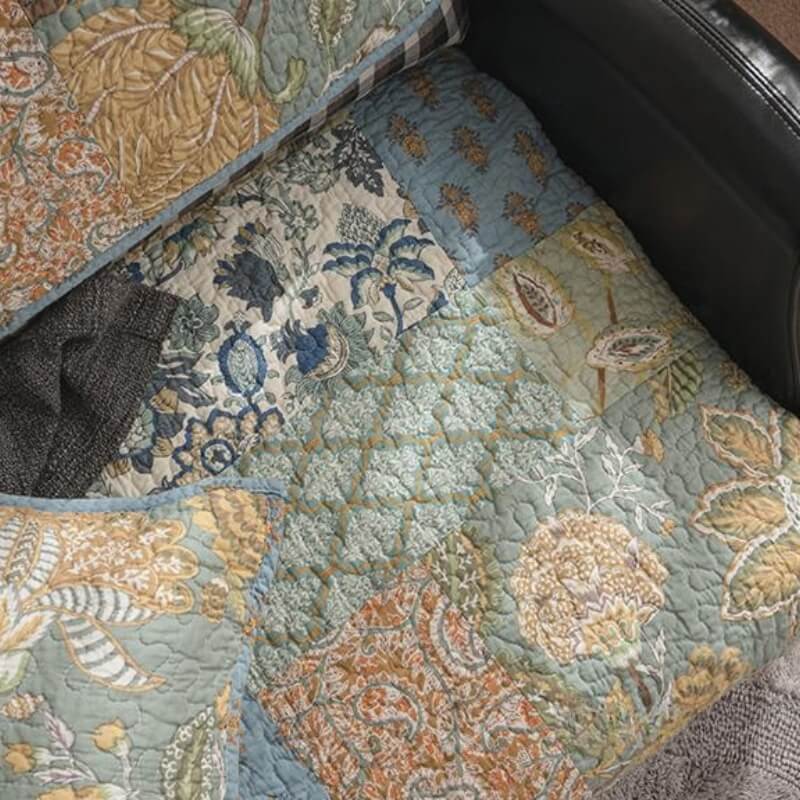 Europäische florale Baumwollsofa-Abdeckung Schutzhülle rutschfest | Brehn