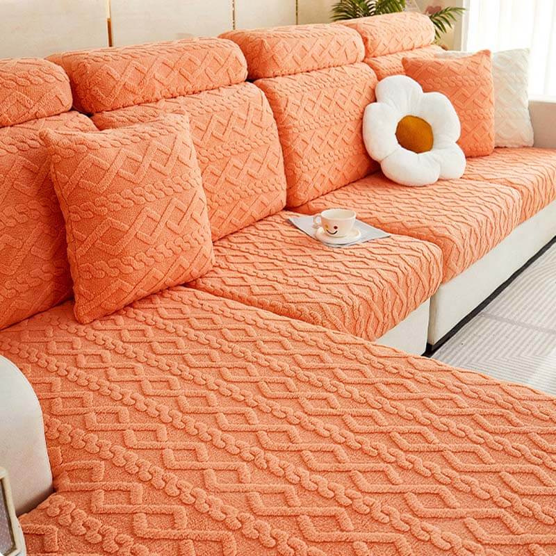 Voll Wickelweiches Fleece Stretch Sofaüberzug für alle Jahreszeiten | Brehn