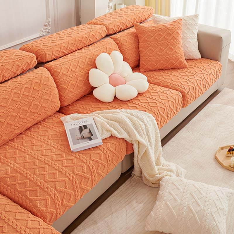 Voll Wickelweiches Fleece Stretch Sofaüberzug für alle Jahreszeiten | Brehn