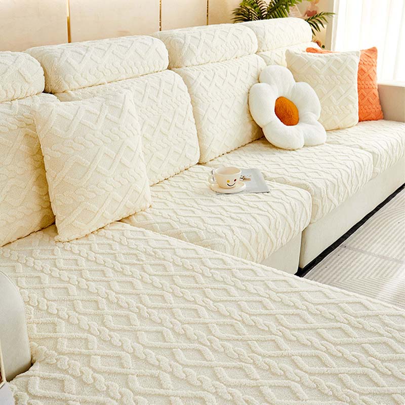 Voll Wickelweiches Fleece Stretch Sofaüberzug für alle Jahreszeiten | Brehn