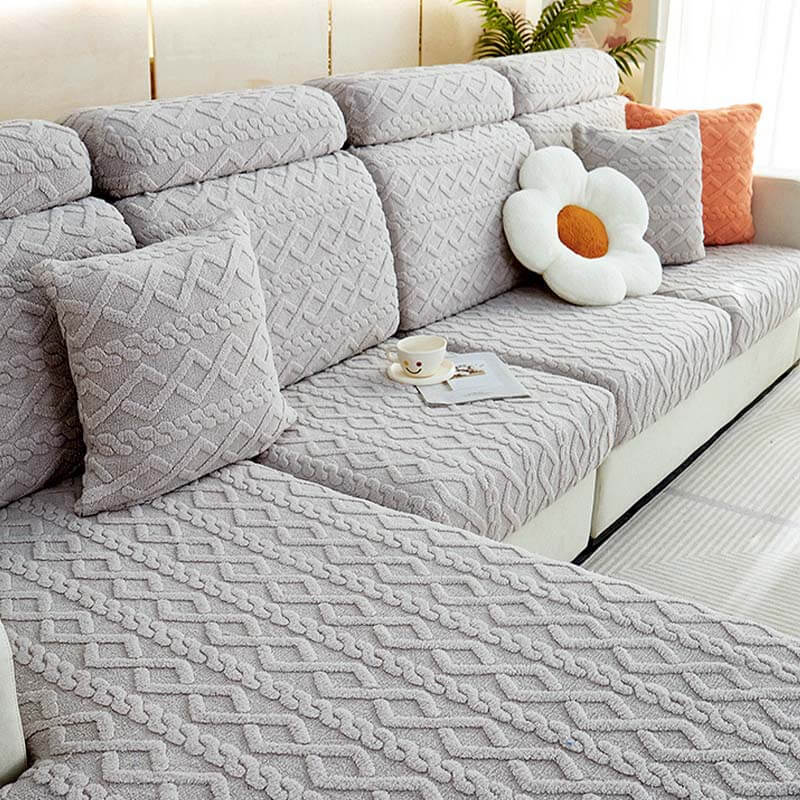 Voll Wickelweiches Fleece Stretch Sofaüberzug für alle Jahreszeiten | Brehn