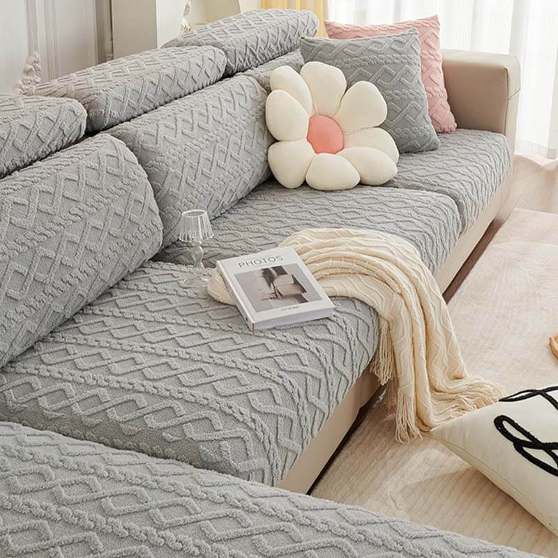 Voll Wickelweiches Fleece Stretch Sofaüberzug für alle Jahreszeiten | Brehn
