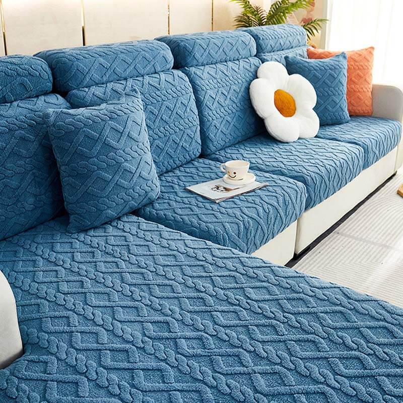 Voll Wickelweiches Fleece Stretch Sofaüberzug für alle Jahreszeiten | Brehn