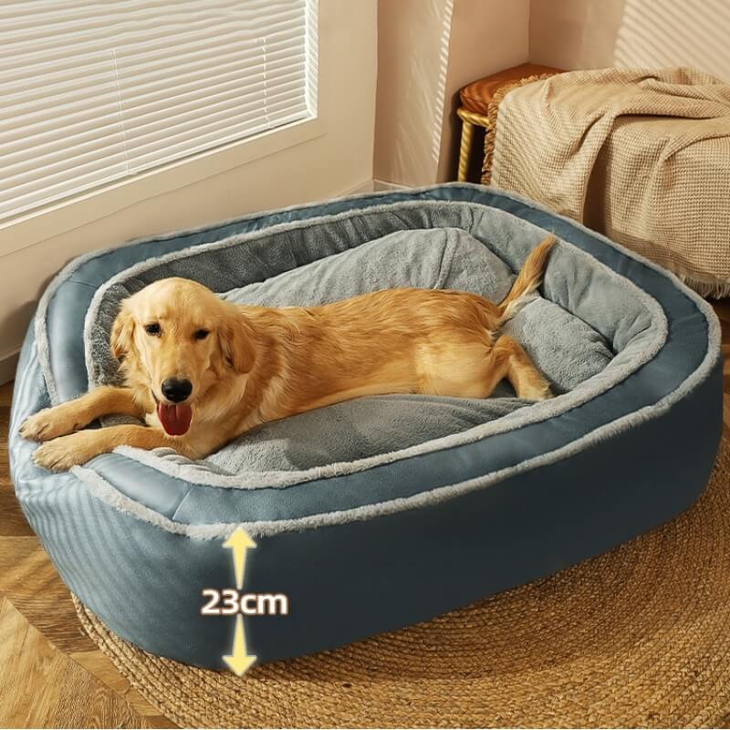 Großes Tiefschlaf Orthopädisches Hundebett Plüsch Polyester Komfort | Brehn