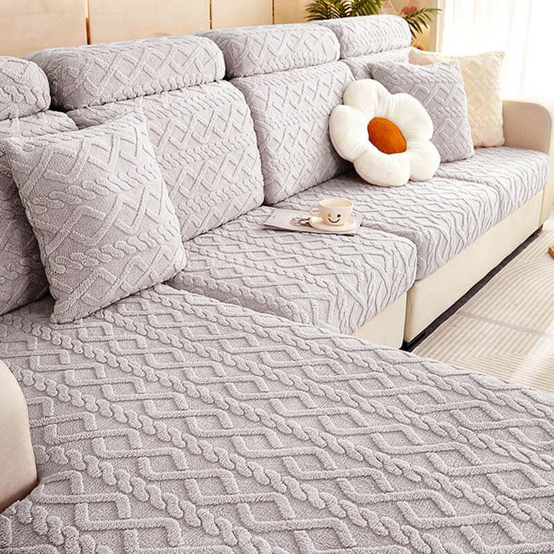 Voll Wickelweiches Fleece Stretch Sofaüberzug für alle Jahreszeiten | Brehn