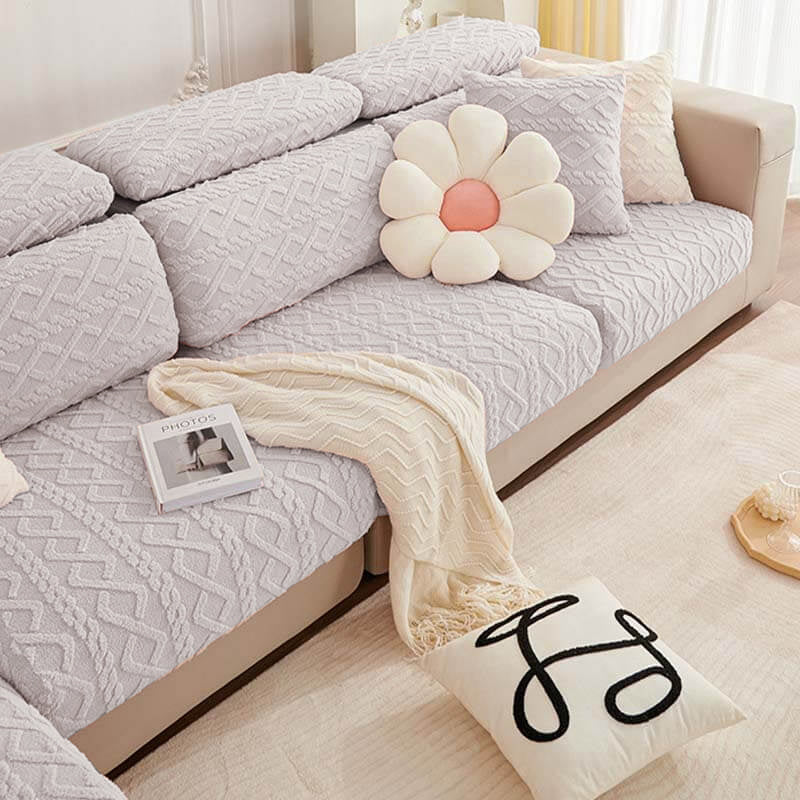 Voll Wickelweiches Fleece Stretch Sofaüberzug für alle Jahreszeiten | Brehn