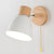 Hölzerne Nordische Wandlampe mit Schalter für Gemütliches Schlafzimmer | Brehn
