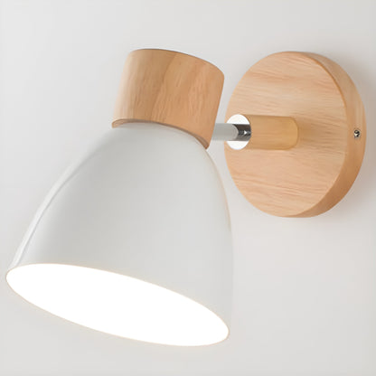 Hölzerne Nordische Wandlampe mit Schalter für Gemütliches Schlafzimmer | Brehn