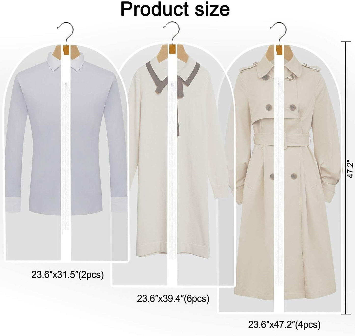 Extra-lange Kleid & Robe Kleiderbeutel – 180 cm Schutzhüllen mit Griffen | Brehn