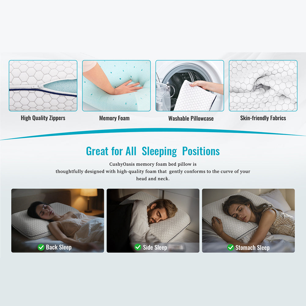GeliPillex Kühlgel Memory-Foam-Kissen | Brehn