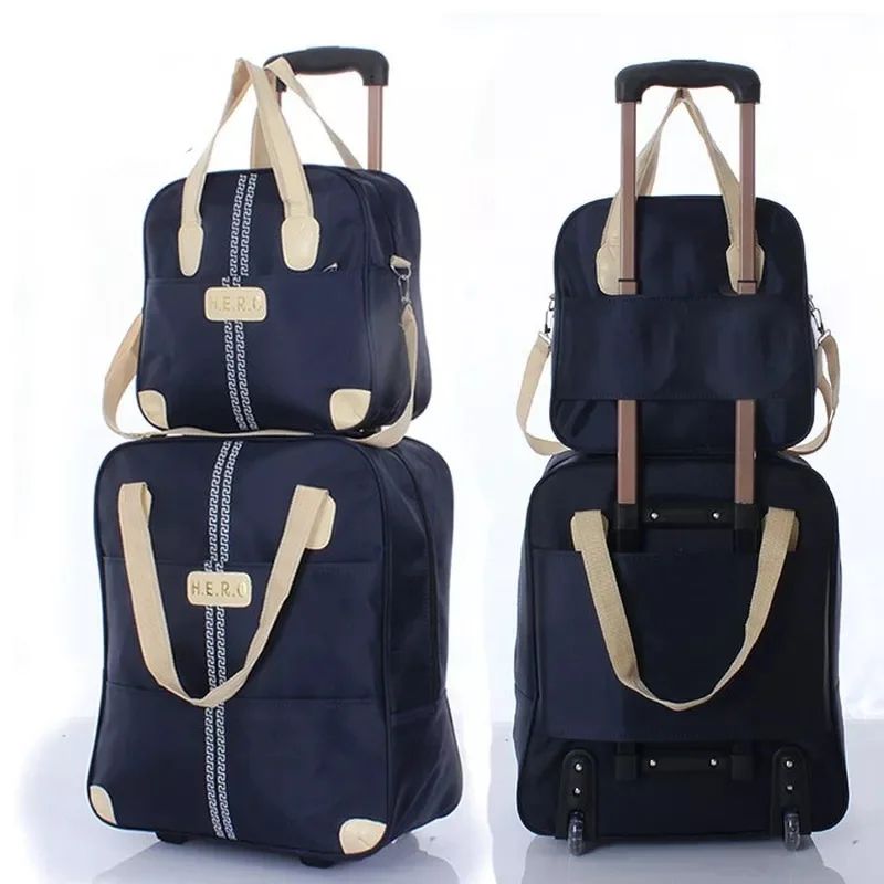 2-in-1-Trolley-Reisetasche mit Bordtasche