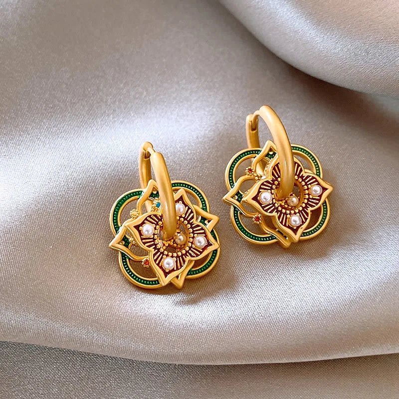 Brehn | Geometrische Rangoli Jhumka Ohrringe