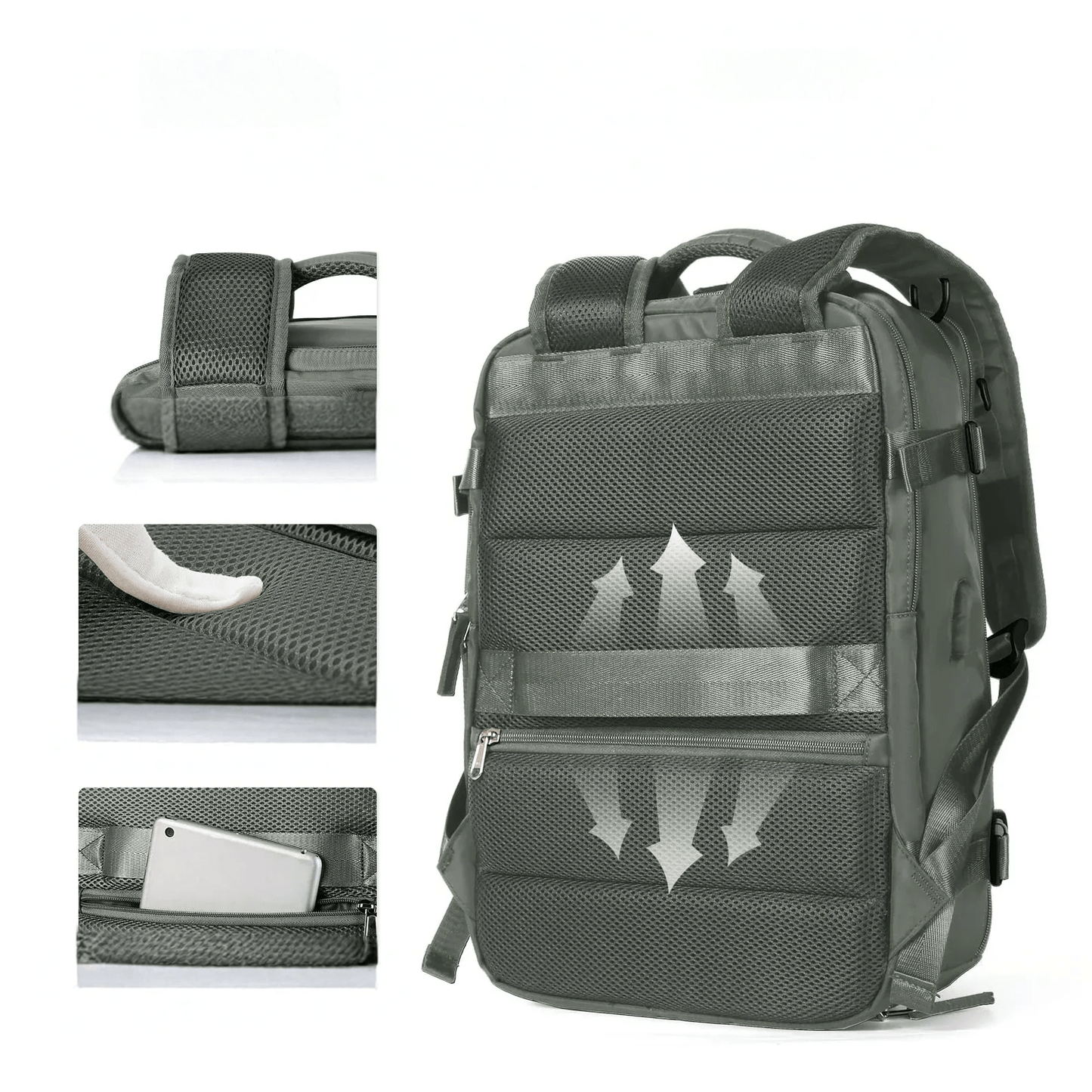 Wasserdichter Rucksack mit USB-Ladefunktion und Laptopfach 35L | Brehn