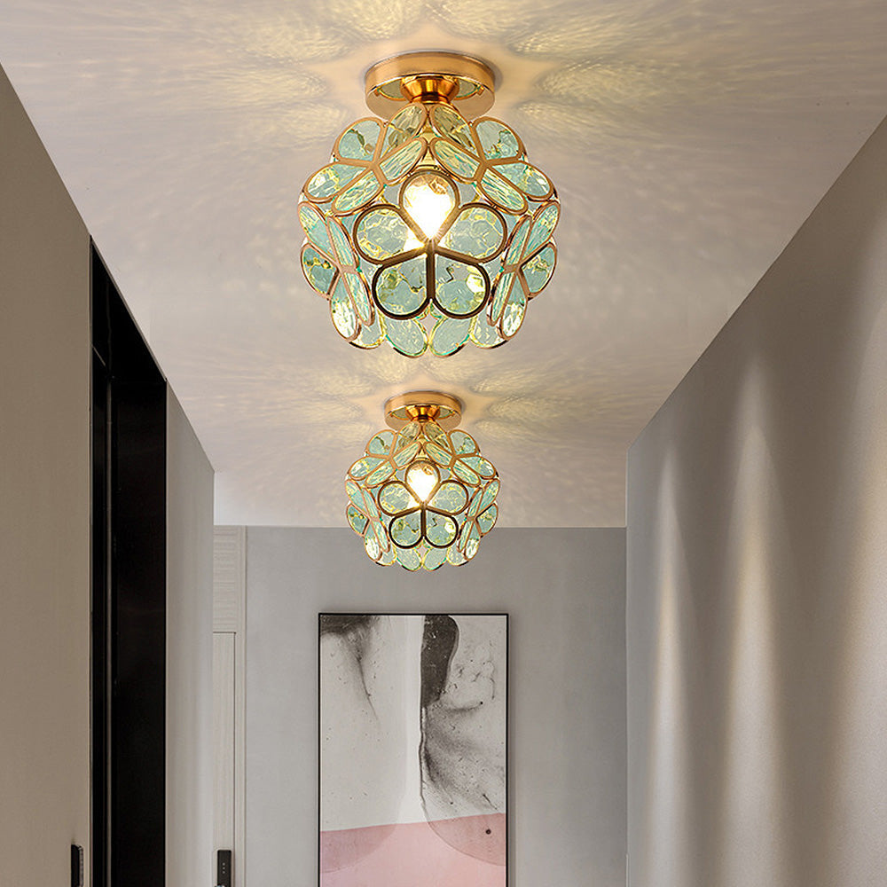 Brehn | Glaskugel Deckenlampe - FloraGlow