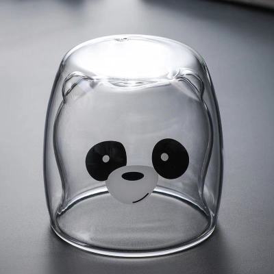 Glasbecher Doppelt Wandglasbecher Bären Tier Doppelschicht-Glasbecher | Brehn