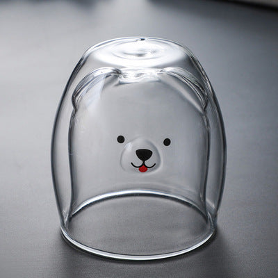 Glasbecher Doppelt Wandglasbecher Bären Tier Doppelschicht-Glasbecher | Brehn