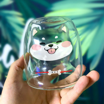 Glasbecher Doppelt Wandglasbecher Bären Tier Doppelschicht-Glasbecher | Brehn