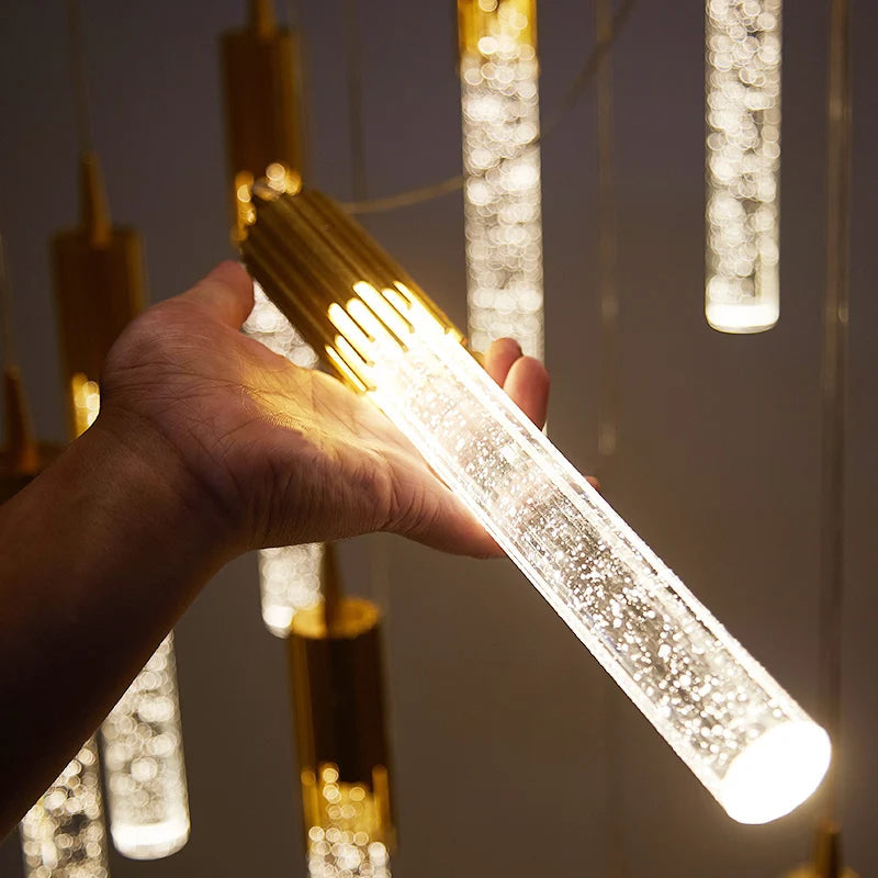 Brehn | Glas Kugel Pendelleuchte in zylindrischer Form - Lustreau